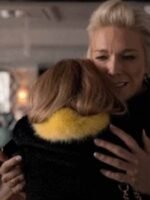 Ted Lasso S3 Juno Temple Black and Yellow Fur Jacket