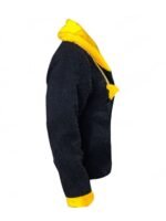 Ted Lasso S3 Juno Temple Black and Yellow Fur Jacket