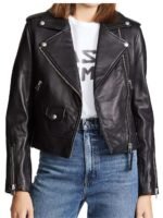 Teen Wolf Meagan Tandy Black Biker Leather Jacket