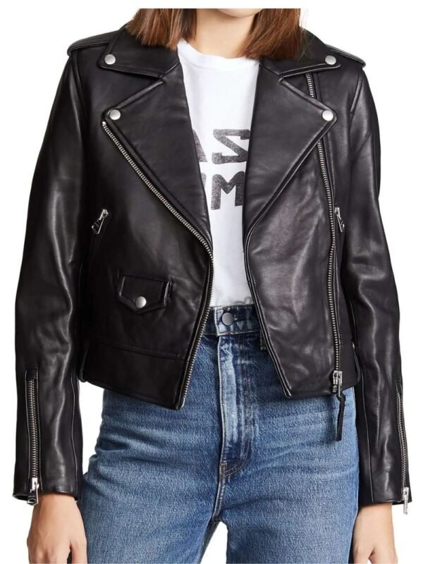Teen Wolf Meagan Tandy Black Biker Leather Jacket