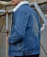 Tell Me Why Tyler Ronan Shearling Fur Denim Jacket