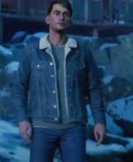 Tell Me Why Tyler Ronan Shearling Fur Denim Jacket