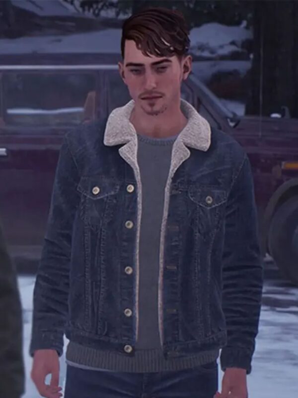 Tell Me Why Tyler Ronan Shearling Fur Denim Jacket