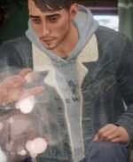 Tell Me Why Tyler Ronan Shearling Fur Denim Jacket