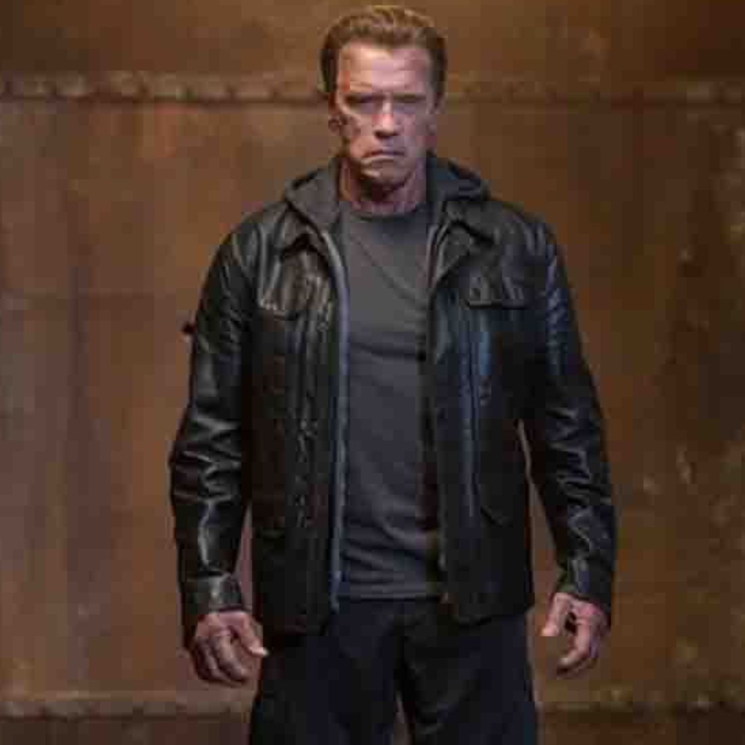 Terminator Genisys Arnold Schwarzenegger Motorcycle Jacket Terminator Genisys Arnold Schwarzenegger Motorcycle Jacket