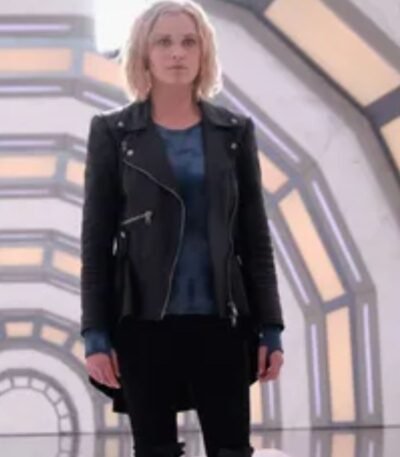 The 100 S07 Clarke Griffin Black Biker Leather Jacket