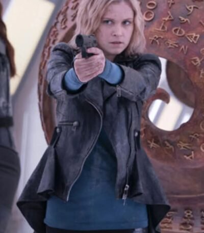 The 100 S07 Clarke Griffin Black Biker Leather Jacket