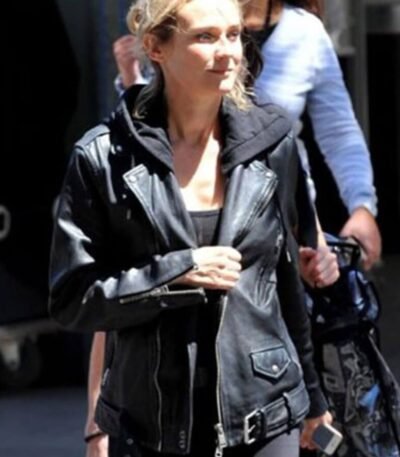 The 355 Mason Mace Biker Black Leather Jacket