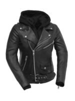 The 355 Mason Mace Biker Black Leather Jacket