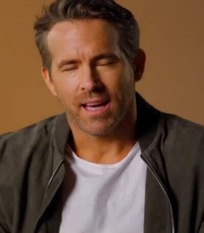 The Adam Project Ryan Reynolds Grey Bomber Jacket