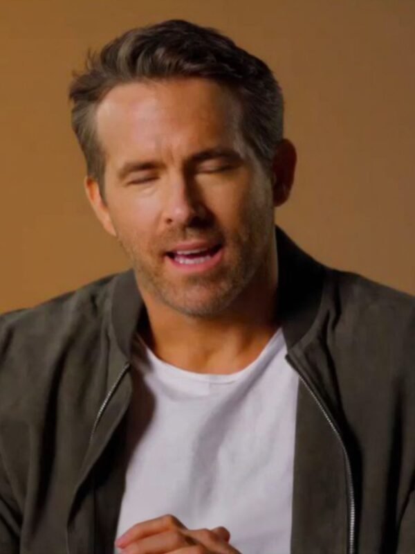 The Adam Project Ryan Reynolds Grey Bomber Jacket