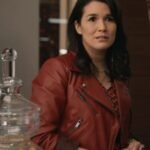 The Afterparty S1 E8 Zoe Chao Brown Leather Jacket