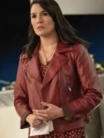 The Afterparty S1 E8 Zoe Chao Brown Leather Jacket