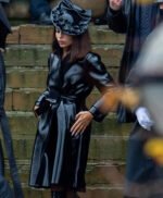 The Batman 2022 Selina Kyle Catwoman Black Leather Coat
