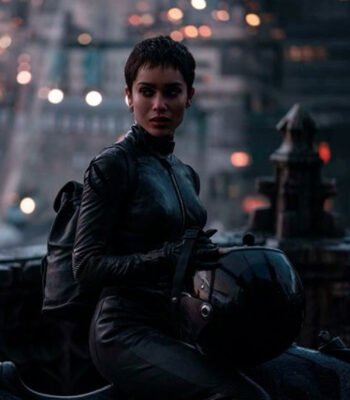 The Batman 2022 Selina Kyle Catwoman Black Leather Jacket