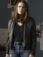 The Blacklist Elizabeth Keen Black Biker Leather Jacket
