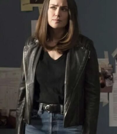 The Blacklist Elizabeth Keen Black Biker Leather Jacket