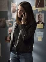 The Blacklist Elizabeth Keen Black Biker Leather Jacket