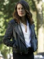 The Blacklist Elizabeth Keen Black Biker Leather Jacket