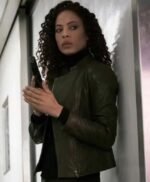 The Blacklist S03 Nez Rowan Green Leather Jacket
