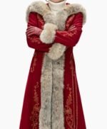 The Christmas Chronicles 2 Mrs. Claus Red Fur Collar Coat