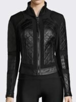 The Equalizer Jessie Cook Black Quilted Leather Jacket