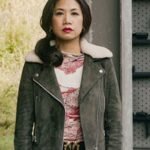 The Equalizer Melody Bayani Grey Biker Suede Jacket