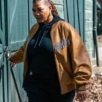 The Equalizer Queen Latifah Fringe Brown Bomber Jacket