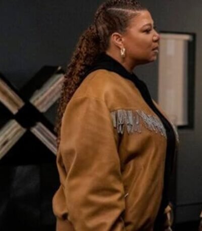 The Equalizer Queen Latifah Fringe Brown Bomber Jacket