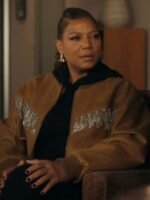The Equalizer Queen Latifah Fringe Brown Bomber Jacket