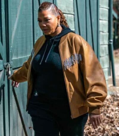 The Equalizer Queen Latifah Fringe Brown Bomber Jacket