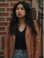 The Equalizer S02 Mel Melody Bayani Brown Biker Leather Jacket