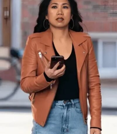 The Equalizer S02 Mel Melody Bayani Brown Biker Leather Jacket