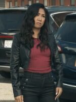 The Equalizer S03 Liza Lapira Black Cropped Leather Jacket