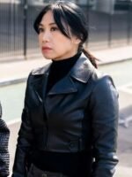 The Equalizer S03 Liza Lapira Black Cropped Leather Jacket