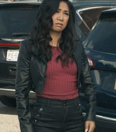 The Equalizer S03 Liza Lapira Black Cropped Leather Jacket