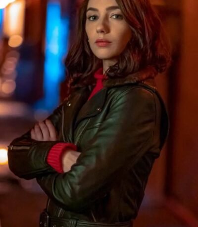 The Flash Natalie Dreyfuss Black Leather Jacket