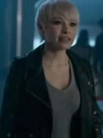 The Flash S09 Jessica Parker Kennedy Star Leather Jacket