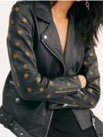The Flash S09 Jessica Parker Kennedy Star Leather Jacket