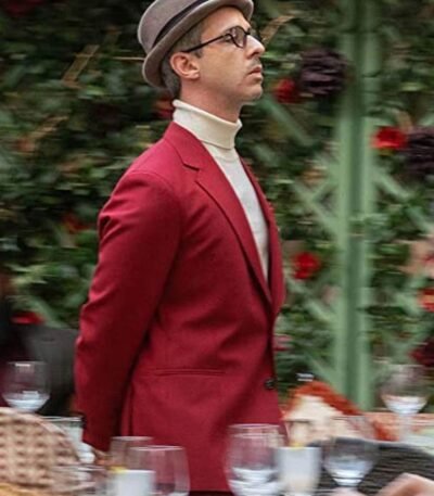 The Gentlemen Matthew Red Partywear Notch Collar Suit