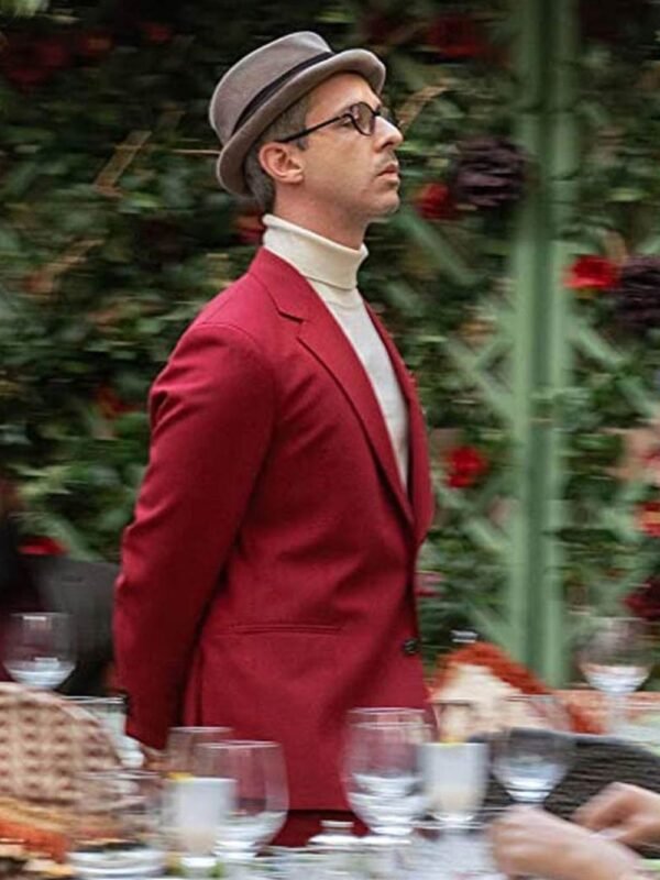 The Gentlemen Matthew Red Partywear Notch Collar Suit