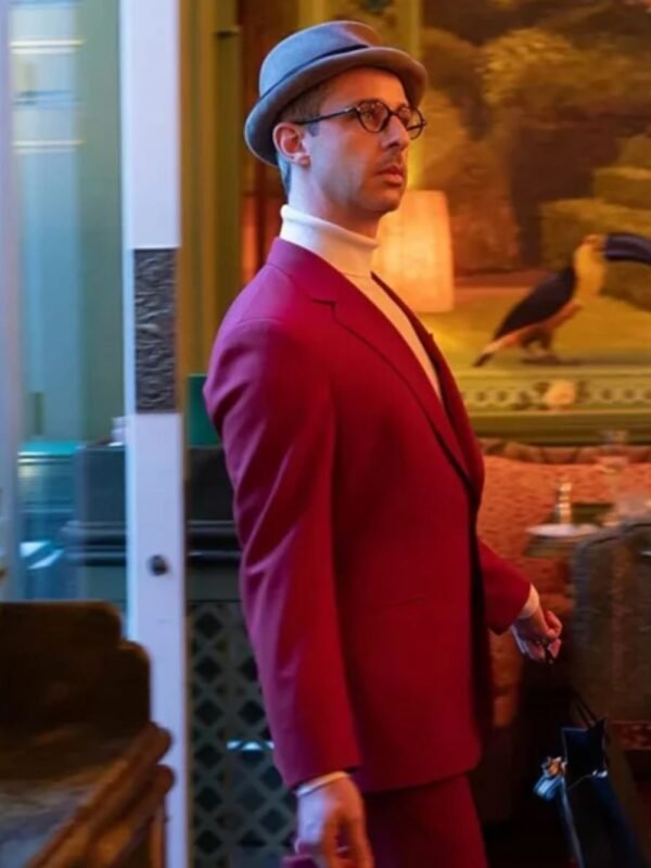 The Gentlemen Matthew Red Partywear Notch Collar Suit