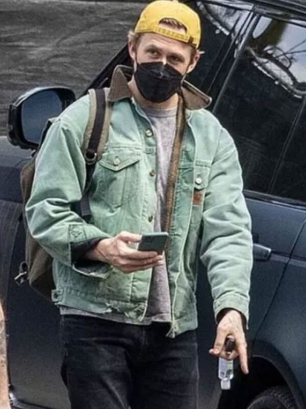 The Gray Man Ryan Gosling Green Denim Trucker Jacket