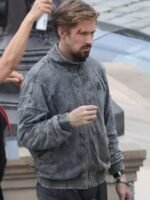 The Gray Man Ryan Gosling Grey Bomber Jacket