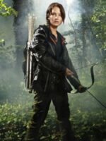The Hunger Games Jennifer Lawrence Black Hooded Jacket