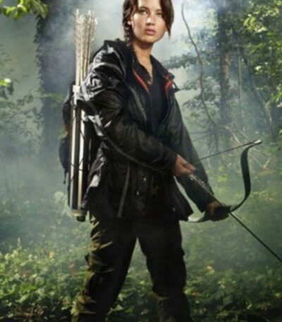 The Hunger Games Jennifer Lawrence Black Hooded Jacket