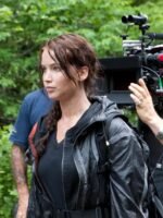 The Hunger Games Jennifer Lawrence Black Hooded Jacket