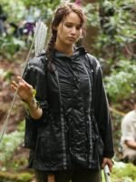 The Hunger Games Jennifer Lawrence Black Hooded Jacket