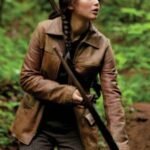 The Hunger Games Jennifer Lawrence Brown Leather Jacket