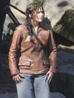 The Hunger Games Jennifer Lawrence Brown Leather Jacket
